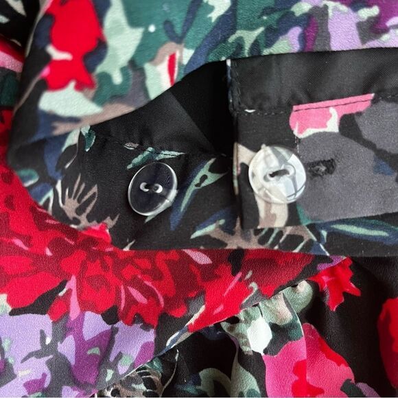 Anthro Hutch Printed Wrap Maxi in Floral High Low A-line Skirt XS - Picture 4 of 6